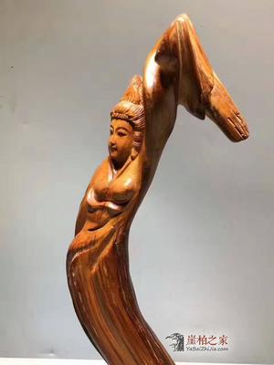 正宗太行陳化料工藝品仕女 崖柏材質(zhì)的休閑把玩佳品